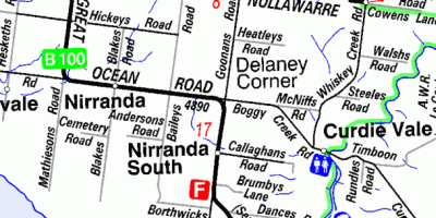 Map showing “Delaney Corner” on Great Ocean Road